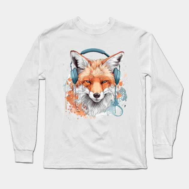 Electric Fox Long Sleeve T-Shirt by Phygital Fusion